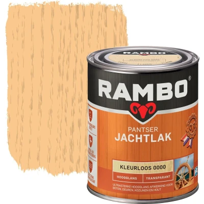 Afbeelding van Rambo Pantser Jachtlak Transparant Hoogglans 0,75 liter Houtolie
