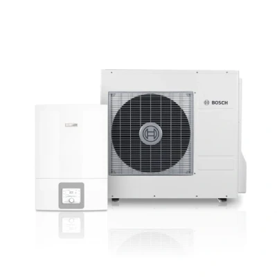 Afbeelding van Bosch Compress 3400i hybride warmtepomp (split) 10 kW set van buiten