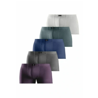 Afbeelding van H.I.S 5 PACK Onderbroeken Aubergine, anthrazit, blau, blaugrün, graumeliert, Heren, Maat: Large, blau grün, grau meliert