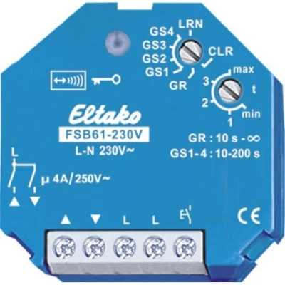 Afbeelding van Eltako FSB61 230V Rolluikactor Draadloos Inbouw (in muur) Schakelvermogen (max.) 1000 W Bereik max. het vrije veld) 30 m