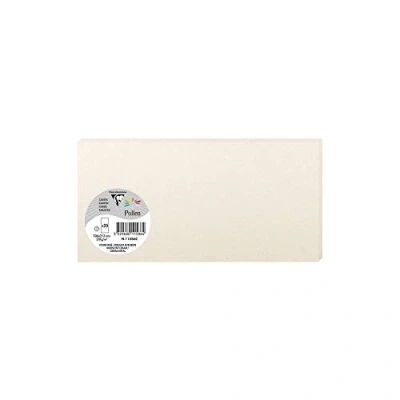 Afbeelding van Clairefontaine 11586C Pollen kaarten 10,6 x 21,3 cm, 210 g, ivoorkleurig, 25 stuks