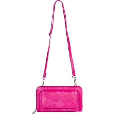 Afbeelding van styleBREAKER Damesportemonnee met ritssluiting en schouderriem, schoudertas, telefoontas, crossbag 02040157, roze, Eén maat, Modern/hedendaags