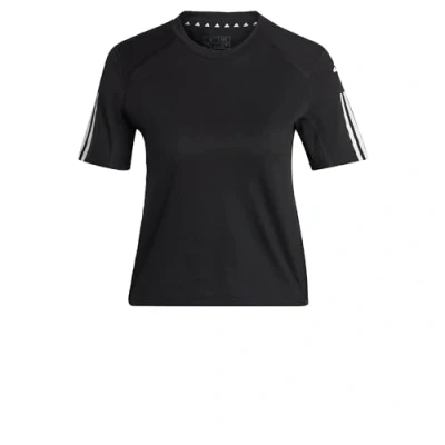 Afbeelding van adidas Performance W TRES COT T Sport Tshirt, Dames, Maat: XL, Blackwhite