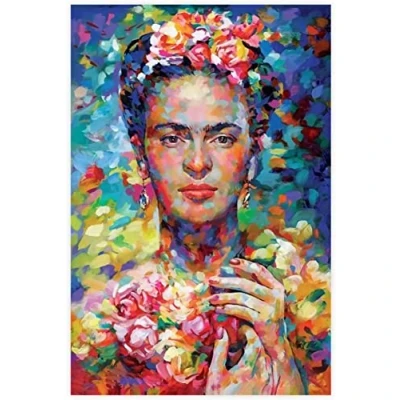 Afbeelding van Frida Kahlo Canvas Poster Wall Art Decor Print Foto Schilderijen Zelfportret Olieverfschilderij voor Woonkamer Slaapkamer Decoratie Frameloos,60x90cm