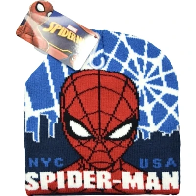 Afbeelding van Marvel Spiderman Muts Blauw maat 54 cm (± 5 8 jaar)