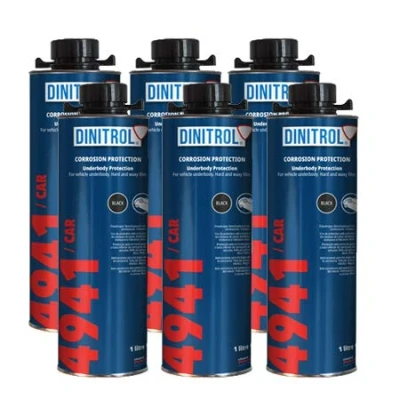 Afbeelding van REJEL DINITROL 4941 ONDERBODY WAX (ZWART) 6 x 1 Liter Blikken (met Schutz stijl schroefdop)