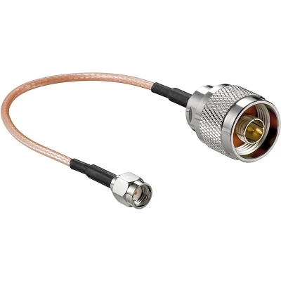 Afbeelding van N (m) RP SMA kabel RG316 50 Ohm / transparant 0,15 meter
