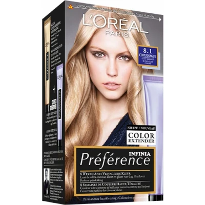 Afbeelding van 3x L&#039;Oréal Préférence Cool Blondes Permanente Haarkleuring 8.1 Licht Asblond