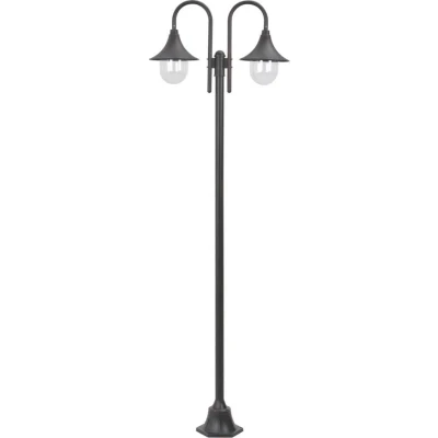 Afbeelding van Paalverlichting tuin E27 220 cm aluminium brons 2 delig