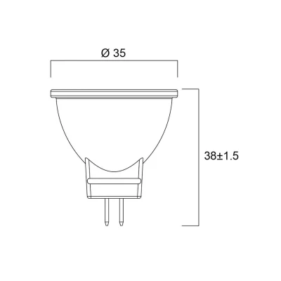 Afbeelding van Sylvania LED reflectorlamp GU4 MR11 4W 3.000K 36 345lm