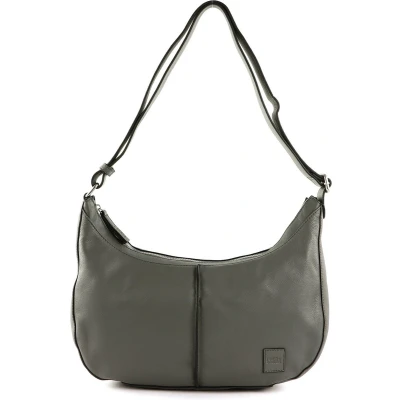 Afbeelding van FREDsBRUDER Leren Schoudertas FB Midi Shoulderbag Grey Blue Grijs