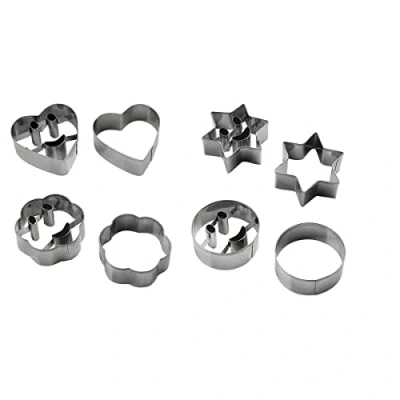 Afbeelding van Zenker 42892 Set van 2 koekjessnijders, gezichtssnijder, koekjessnijder, roestvrij staal, zilver, 6 cm