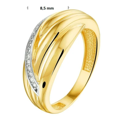 Afbeelding van Geelgouden Ring zirkonia 4019293 16.50 mm (52)