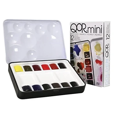 Afbeelding van GOLDEN QoR Aquarel, Mini Half Pan Set van 12 kleuren (7000015 0)