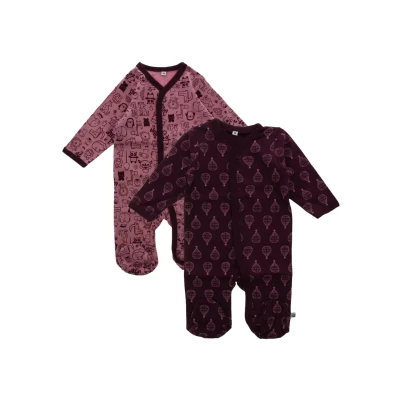 Afbeelding van Pippi made with love 2 PACK Kruippakje voor kinderen, Maat: 62, Lilac