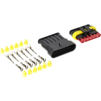 Afbeelding van Hermetische connector set 12 tot 24 Volt 6 pin superseal IP67