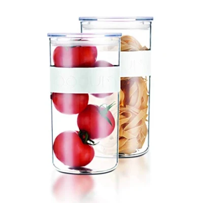 Afbeelding van Bodum PRESSO Set van 2 voorraadpotten kunststof, met luchtdicht deksel, 2,0 l