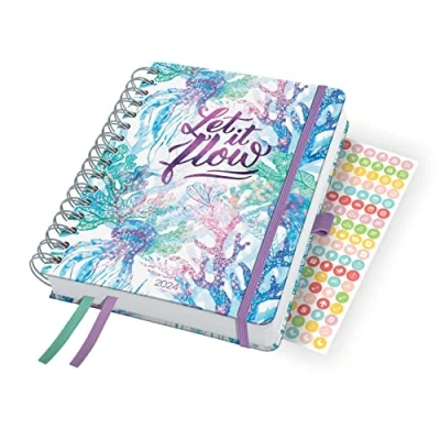 Afbeelding van Sigel agenda 2024 Jolie Inspire A5 7dagen/2pagina&#039;s spiraal underwater miracles bulletjournal SI J4604