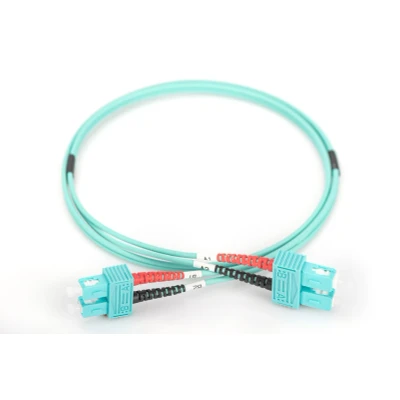 Afbeelding van DIGITUS DK 2522 05/3 Glasvezelkabel OM3 5 m ST naar SC Duplex 1/10/40/100 Gbit/s MM Multimode Glasvezel LAN Kabel Vezeltype: 50/125 µ Turquoise (Aqua)