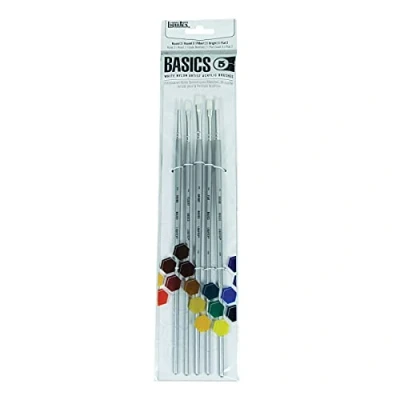 Afbeelding van Liquitex Basics Penselenset 5 Stuks voor olie en acrylverf