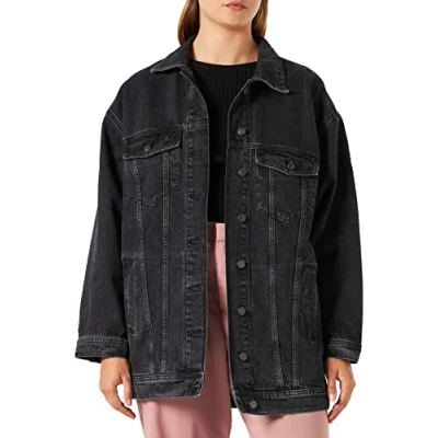 Afbeelding van JACK &amp; JONES JJXX JXALISON Oversized Long Jacket CR504, zwart denim, XS