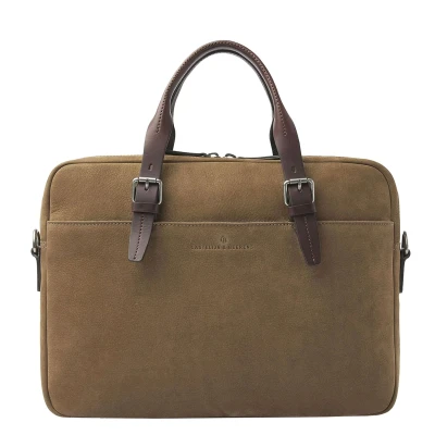 Afbeelding van Castelijn &amp; Beerens Nubuck Laptoptas 15.6&quot; RFID taupe