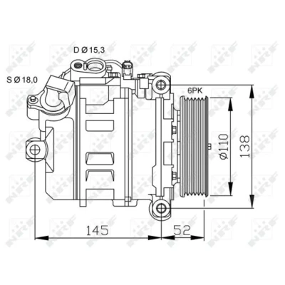 Afbeelding van NRF Airco compressor 32435