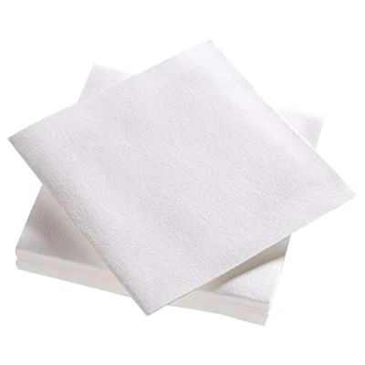 Afbeelding van Le Nappage Airlaid servetten wit, FSC® gecertificeerde papieren servetten, biologisch afbreekbaar en composteerbaar, afmetingen 40 x cm, 3 laags, verpakking met 25 witte
