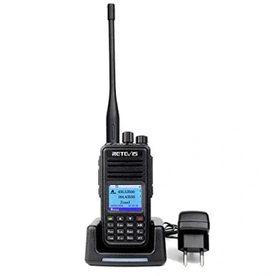 Afbeelding van Retevis RT3S Dubbele Band DMR Walkie Talkie 3000 Kanalen DTMF Opnamefunctie Digitaal Handzender Compatibel met MOTOTRBO TierI&amp; II (1 Stuk, Zwart)