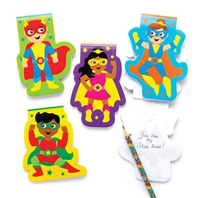 Afbeelding van Baker Ross Star Hero notitieblokken (8 stuks) voor kinderen, klein tekenen, schrijven, notitieboek, perfect lekkernijen, Halloween party, gastgeschenken, pinata vulpen of verjaardagscadeau.
