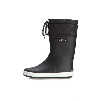 Afbeelding van Aigle Giboulee Unisex Regenlaarzen voor kinderen, Maat: 19, Noir/blanc Natuurrubber