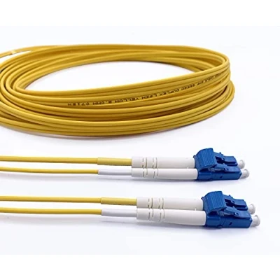 Afbeelding van Elfcam® Glasvezelkabel (optische jumper) LC/UPC naar LC/UPC, OS2 Single mode Duplex 9/125um (15M)