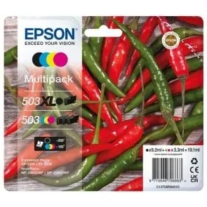 Afbeelding van Epson 503 multi bk xl, cmy std. bls Inkt