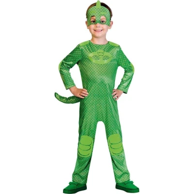 Afbeelding van PJ Masks™ Gekko kostuum voor kinderen Verkleedkleding 5/6 jaar