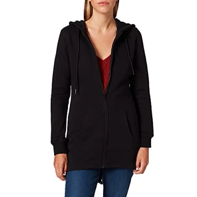 Afbeelding van Build Your Brand Dames Zip Hoody Ladies Sweat Parka capuchontrui, zwart, 4XL