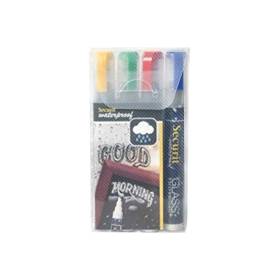 Afbeelding van Securit Medium 610 watervaste krijtstiften etuis 4x Assortie