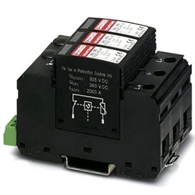 Afbeelding van Phoenix Contact 2800641 VAL MS 600DC PV/2+V FM Overspanningsveilige afleider Overspanningsbeveiliging voor: Photovoltaïsch systeem 15 kA 1 stuk(s)