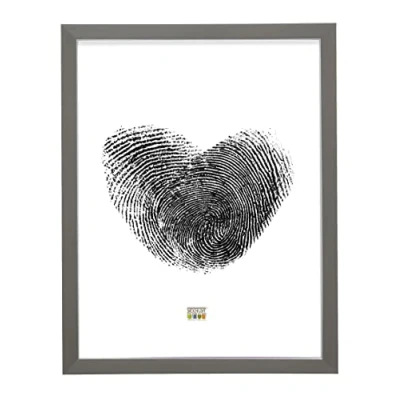 Afbeelding van Deknudt Frames Fotolijst Grijs met zilverbies S41VK7 30x45 cm
