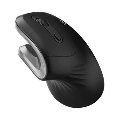 Afbeelding van Ewent Draadloze Ergonomische Muis EW3154 Optische met 6 Knoppen en Aan/Uitschakelaar, 3 Verstelbare DPI USB Ontvanger voor PC Laptop iPad Windows Android Mac