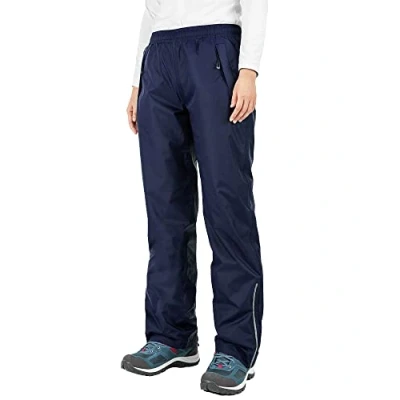 Afbeelding van 33,000ft Regenbroek voor dames, waterdicht, ademende fietsbroek, lichte wandelbroek, winddicht, outdoor, trekkingbroek, Donkerblauw, 40