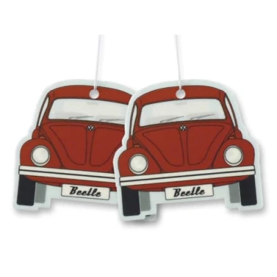 Afbeelding van BRISA VW Collection Volkswagen kever luchtverfrisser, geurdispenser, geurboom voor auto/auto (meloen/rood/set van 2)