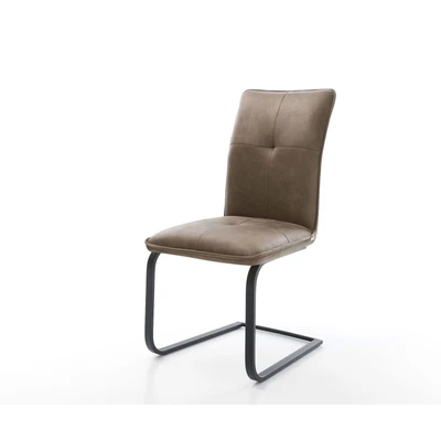Afbeelding van sledemodel Maddy Flex vlak zwart taupe vintage golfvering