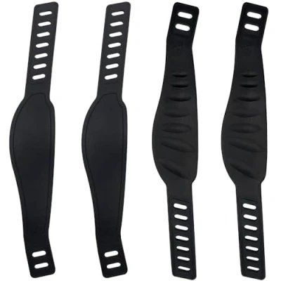 Afbeelding van 4 stuks pedaalriemen voor hometrainers, zwaar belastbare, verstelbare lengte, universele pedaalriem, past op de meeste fietspedalen, hometrainer, fietscyclus thuis of sportschool (stijl 2)