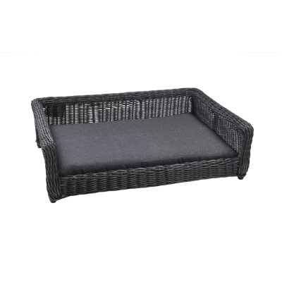 Afbeelding van Hondenmand Comfort Kunstriet Anthracite 85x60 cm
