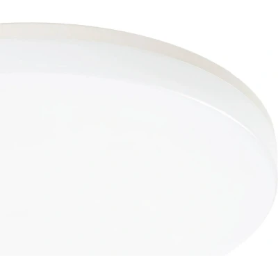 Afbeelding van PRIOS LED plafondlamp CCT 1licht polycarbonaat H: 5 cm wit Inclusief lichtbron
