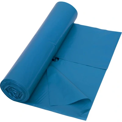 Afbeelding van vuilniszak 45 micron, ft 80 x 100 cm, 60 liter, blauw, rol van 25 stuks