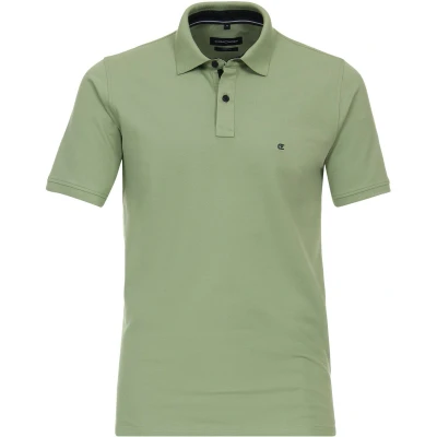 Afbeelding van Casa Moda Poloshirt Groen maat M heren met Regular fit Pasvorm Stretch Suitable Herenkleding