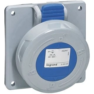 Afbeelding van Legrand cee inbouw contactdoos 230v 16a 3p a ip67 p17 tempra pro 555385
