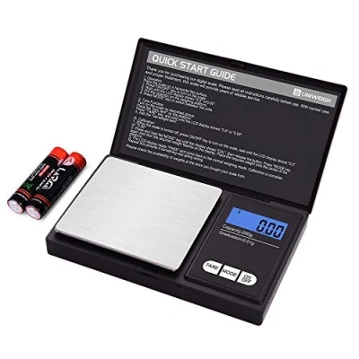 Afbeelding van UNIWEIGH digitale zakschaal met lcd display backlit mini gewichtsschaal voor sieraden, munten en keukenschaal (200 g0,01 g)