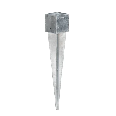 Afbeelding van Gegalvaniseerde paalhouder met punt, 12x12cm